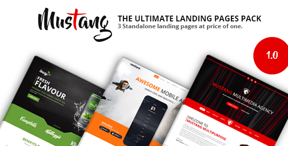 Mustang Landing Pages Pack - Landing Pages Marketing TFx Willie Connell