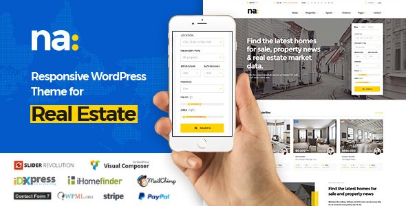 NA - Responsive WordPress Theme for Real Estate - Real Estate WordPress TFx Bede Alger