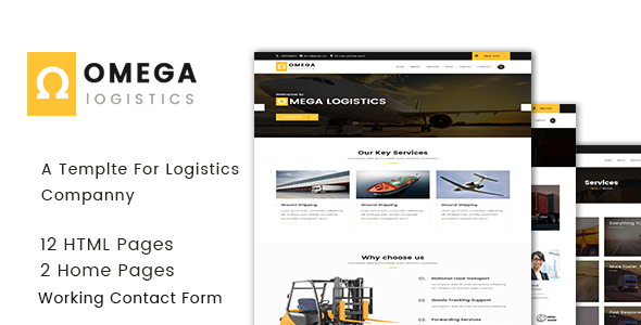 Omega Logistics  and Transportation  HTML Template - Business Corporate TFx Urban Lloyd