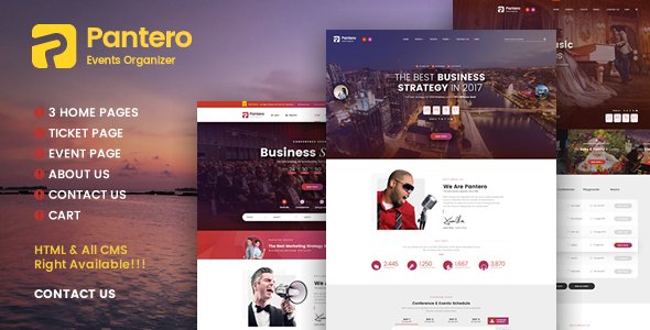 Pantero - Event & Conference PSD Template - Events Entertainment TFx Franny Travers