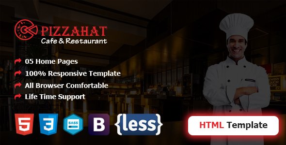 Pizzahat HTML5 Responsive Restuarant Template - Restaurants & Cafes Entertainment TFx Seymour Luke