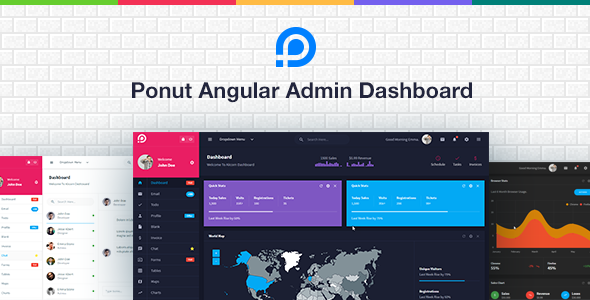 Ponut - Angular Admin Dashboard - Admin Templates Site Templates TFx Dana Jocelyn