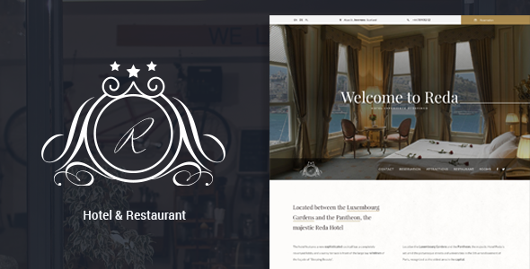 Reda - Hotel & Restaurant WordPress Theme - Travel Retail TFx Nowell Jiro