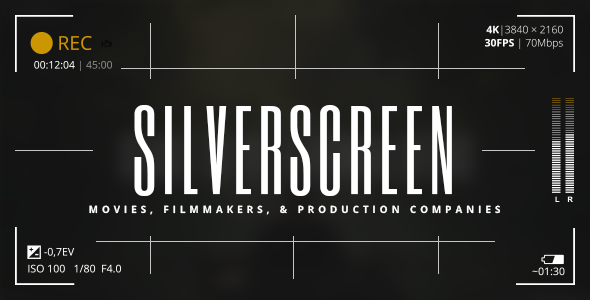 Silverscreen - A Theme for Movies, Filmmakers, and Production Companies - Film & TV Entertainment TFx Teddy Zackary