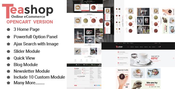 TeaShop Multipurpose OpenCart Template - Shopping OpenCart TFx Gabriel Cassidy