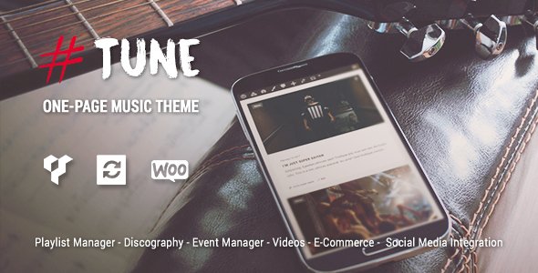 Tune - Multi-Concept One-Page Music WordPress Theme - Music and Bands Entertainment TFx Ocean Gordy