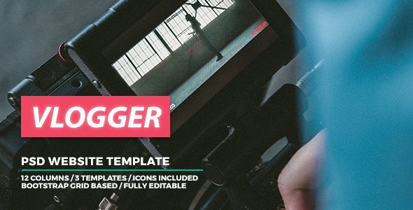 Vlogger - Video Website Template - Miscellaneous PSD Templates TFx Amery Warrick