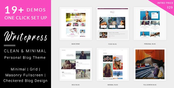 Writepress Personal Blog and Magazine WordPress Theme - Blog / Magazine WordPress TFx Gage Reynard