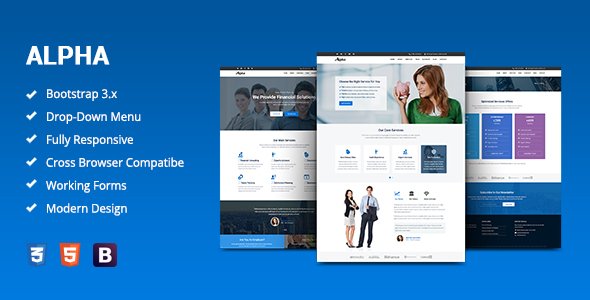 Alpha - Business Consulting and Financial Services HTML Template - Corporate Site Templates TFx Royston Sandy