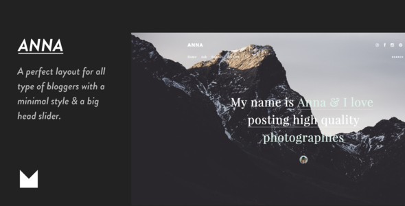 Anna - Responsive Grid Theme - Portfolio Tumblr TFx Crispin Willard