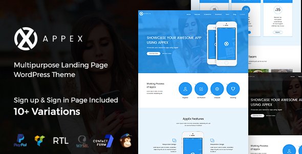 AppEx - App Landing WordPress Theme - Software Technology TFx Wilkie Wilbur