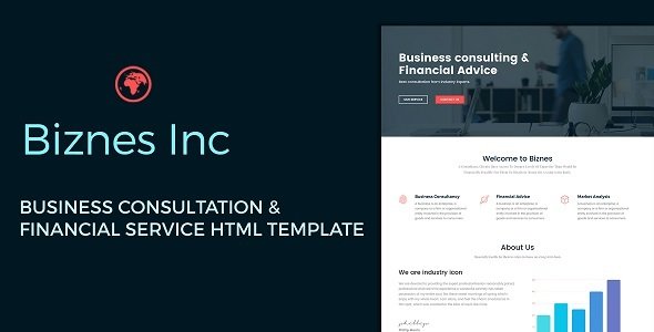 Biznes Inc - Business Consulting and Financial Services HTML Template - Business Corporate TFx Lynwood Agung