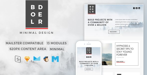 Bolder | Minimal Newsletter - Newsletters Email Templates TFx Marty Byron