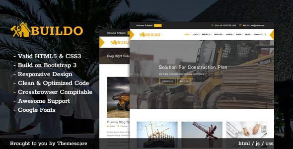 Buildo - Construction & Building HTML5 Template - Business Corporate TFx Steph Harry