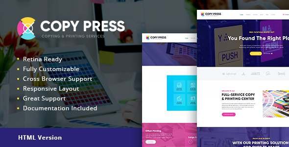 CopyPress | Type Design & Printing Services HTML Template - Retail Site Templates TFx Grover Benedict