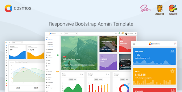 Cosmos - Responsive Bootstrap Admin Dashboard Template - Admin Templates Site Templates TFx Cheyenne Billie