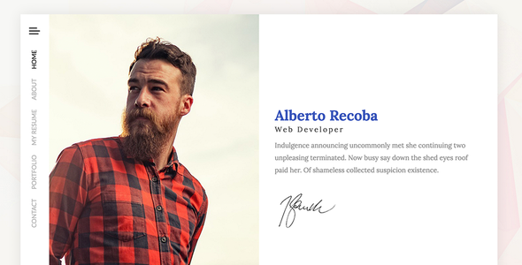 Creative Portfolio & Vcard WordPress Theme - Recoba - Personal Blog / Magazine TFx Philip Harding