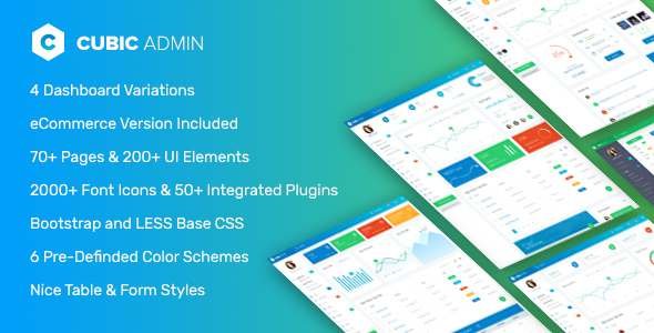 Cubic Admin - Multipurpose Bootstrap Admin Template - Admin Templates Site Templates TFx Darma Damion