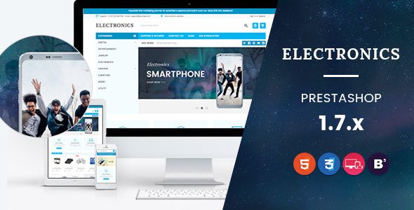 Electronics Supermarket Responsive Prestashop 1.7 Theme - Shopping PrestaShop TFx Nanuq Morris