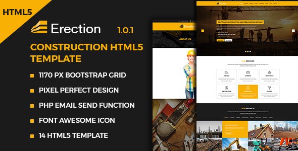 Erection - Construction Multipurpose HTML5 Template - Business Corporate TFx Collin Lon