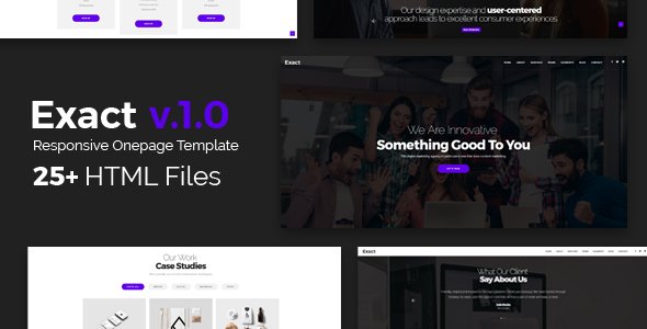 Exact Multi-Purpose Responsive One Page Template - Creative Site Templates TFx Itsuki Dion