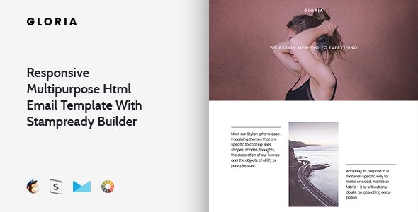 Gloria – Responsive Multipurpose Email Template + Stampready Builder - Email Templates Marketing TFx Cuthbert Roswell