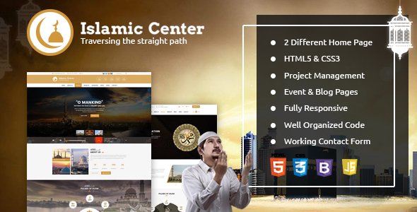 Islamic Center Responsive HTML Template - Nonprofit Site Templates TFx Kiyoshi Johnathan