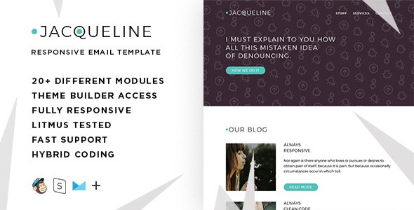 Jacq – Responsive Email + StampReady Builder - Email Templates Marketing TFx Wesley Tsubasa