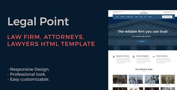 Legal Point - Law Firm, Attorney, Lawyers HTML Template - Business Corporate TFx Indiana Tiriaq