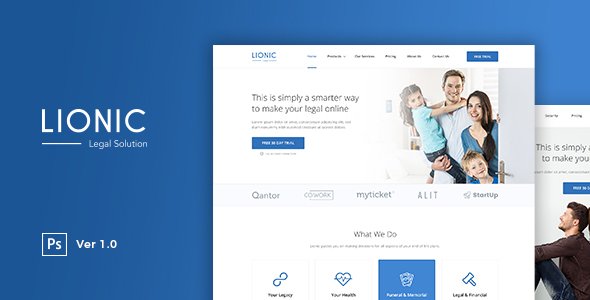 Lionic - Online Finance & Legal - Corporate PSD Templates TFx Muhamad Shaw
