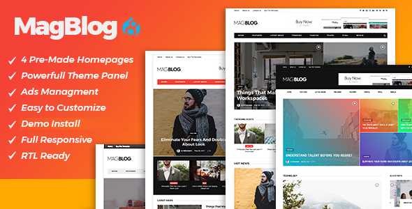 MagBlog - News & Editorial Magazine Drupal 8 Theme - Retail Drupal TFx Farran Blake