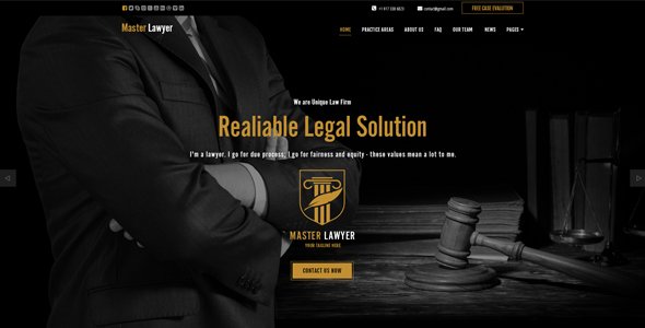 Master Lawyer HTML Bootstrap Template - Corporate Site Templates TFx Ben Dashiell