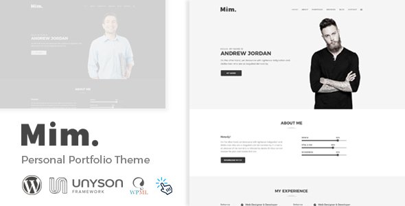 Mim - Personal Portfolio WordPress Theme - Portfolio Creative TFx Carloman Donovan