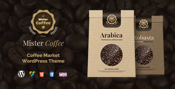 Mister Coffee - Coffee Market Online Store WordPress Theme - Food Retail TFx Roosevelt Nicky