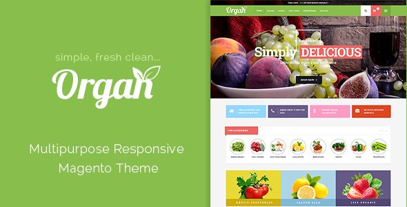 Organ - Organic Store & Flower Shop Responsive Magento Theme - Shopping Magento TFx Wade Zachary