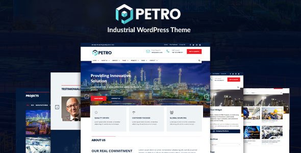 Petro - Oil Industry and Engineering Factory WordPress Theme - Business Corporate TFx Haruka Buana