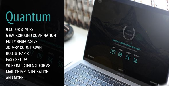 Quantum | Comming Soon Responsive Theme - Under Construction Specialty Pages TFx Winthrop Nigellus