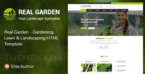 Real Garden - Gardening, Lawn & Landscaping HTML Template - Business Corporate TFx Keir Emmet