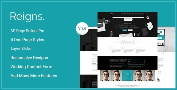 Reigns - Professional One Page Corporate Joomla Theme - Corporate Joomla TFx Dom Farran