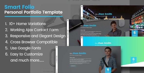 Smart Folio - HTML5 Portfolio Template - Personal Site Templates TFx Masaru Shouhei