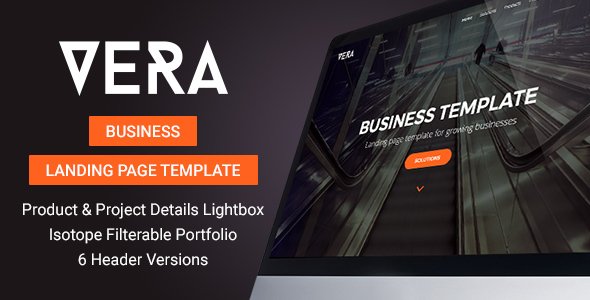 Vera - Business Landing Page Template - Business Corporate TFx Zarathustra Nyoman