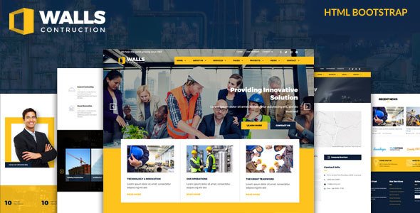 Walls - Construction HTML Template - Business Corporate TFx Crispian Lionel