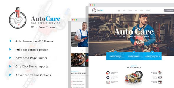 AutoCare - Auto Service WordPress Theme - Business Corporate TFx Harrison Terence