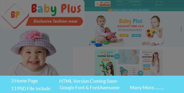 BabyPlus eCommerce HTML Template - Children Retail TFx Ferdy Bryan