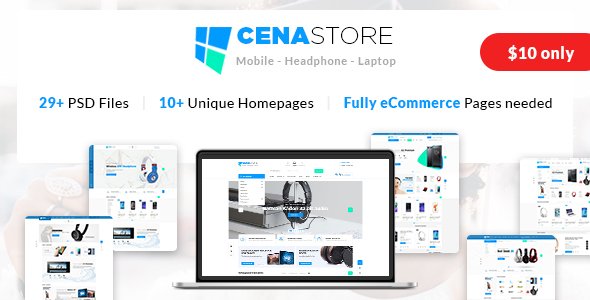 CenaStore - Electronic eCommerce PSD Template - Electronics Technology TFx Bobbie Kuro