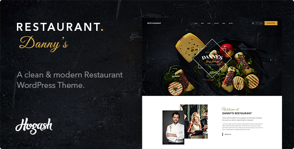 Dannys Restaurant WordPress Theme - Restaurants & Cafes Entertainment TFx Dana Tanner