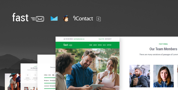Fast - Responsive E-mail Template + Online Access - Email Templates Marketing TFx Rudolph Chaz