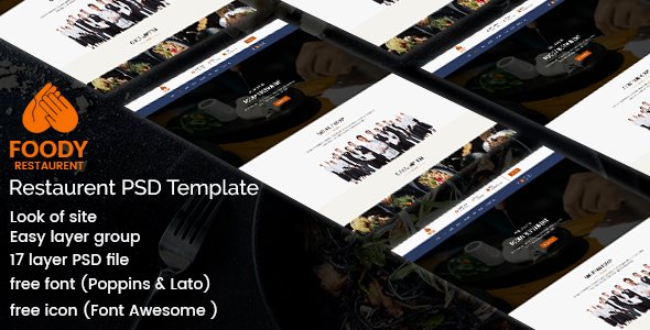 Foody - Restaurant PSD Template - Food Retail TFx Benedict Kenny