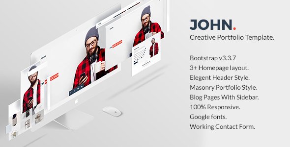 John – Creative Portfolio Template - Portfolio Creative TFx Youta Ridley