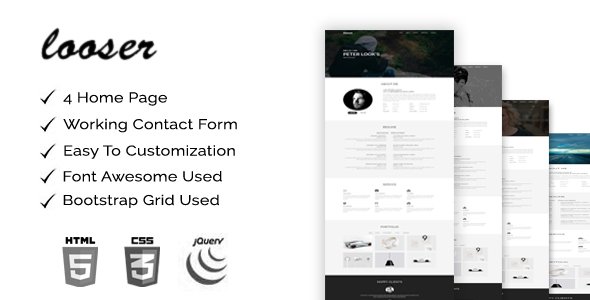 Looser-Creative Personal Portfolio Template - Portfolio Creative TFx Eldred Cleveland